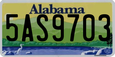 AL license plate 5AS9703