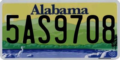 AL license plate 5AS9708