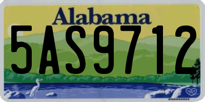 AL license plate 5AS9712
