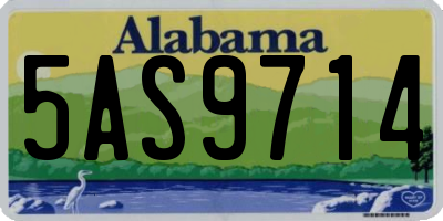 AL license plate 5AS9714