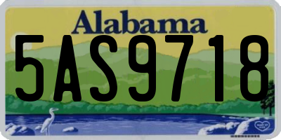 AL license plate 5AS9718