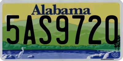 AL license plate 5AS9720