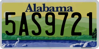 AL license plate 5AS9721