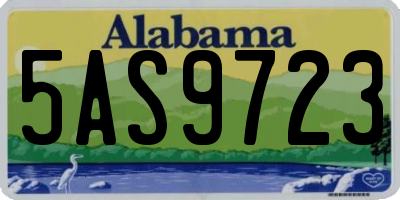 AL license plate 5AS9723