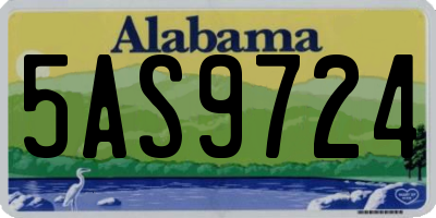 AL license plate 5AS9724