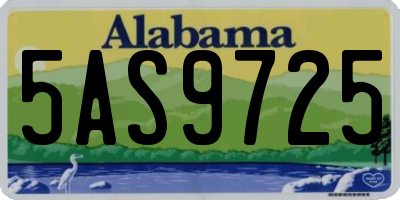 AL license plate 5AS9725