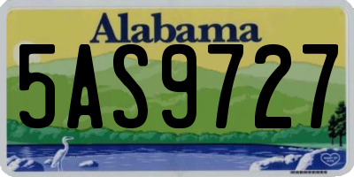 AL license plate 5AS9727