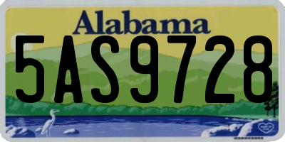 AL license plate 5AS9728