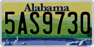 AL license plate 5AS9730