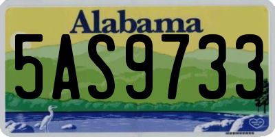 AL license plate 5AS9733