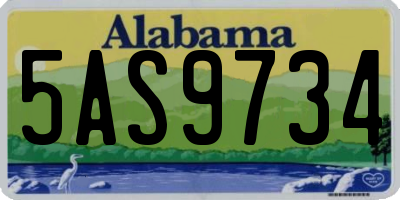 AL license plate 5AS9734