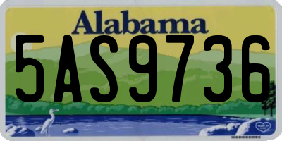 AL license plate 5AS9736