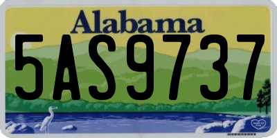 AL license plate 5AS9737
