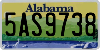AL license plate 5AS9738