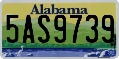 AL license plate 5AS9739