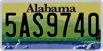 AL license plate 5AS9740