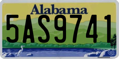AL license plate 5AS9741