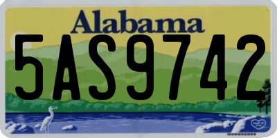 AL license plate 5AS9742