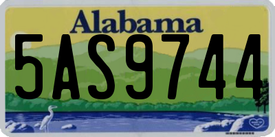 AL license plate 5AS9744