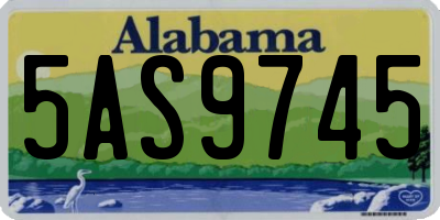 AL license plate 5AS9745
