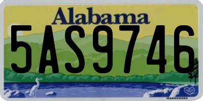 AL license plate 5AS9746