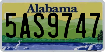 AL license plate 5AS9747