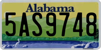 AL license plate 5AS9748