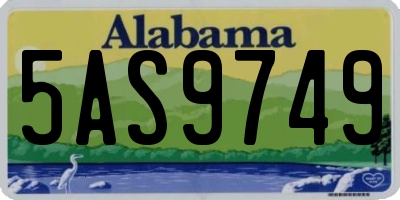 AL license plate 5AS9749