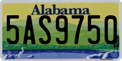AL license plate 5AS9750