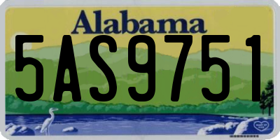 AL license plate 5AS9751