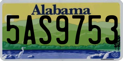 AL license plate 5AS9753