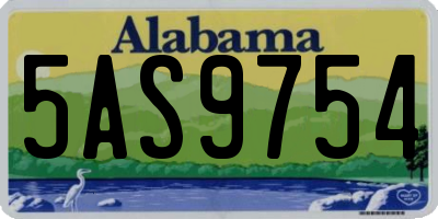 AL license plate 5AS9754