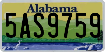 AL license plate 5AS9759