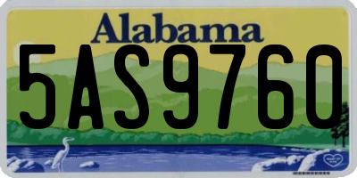 AL license plate 5AS9760