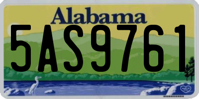 AL license plate 5AS9761