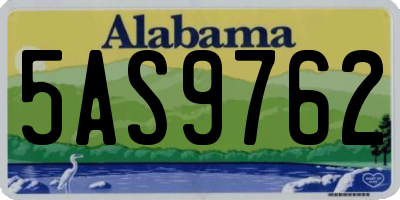 AL license plate 5AS9762