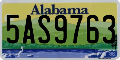 AL license plate 5AS9763