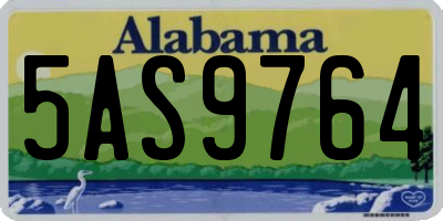 AL license plate 5AS9764