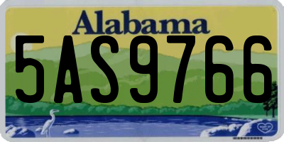 AL license plate 5AS9766