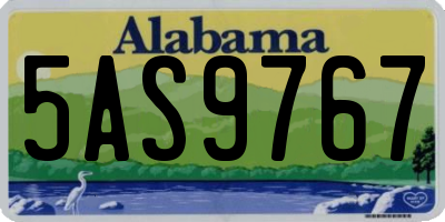 AL license plate 5AS9767