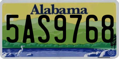 AL license plate 5AS9768