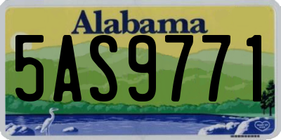 AL license plate 5AS9771