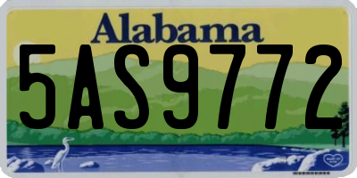 AL license plate 5AS9772