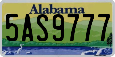AL license plate 5AS9777