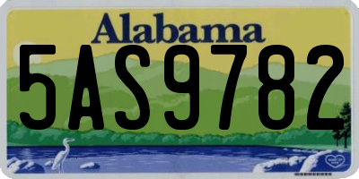 AL license plate 5AS9782