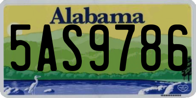 AL license plate 5AS9786