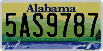 AL license plate 5AS9787