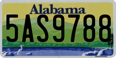 AL license plate 5AS9788