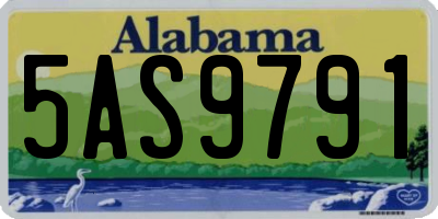 AL license plate 5AS9791
