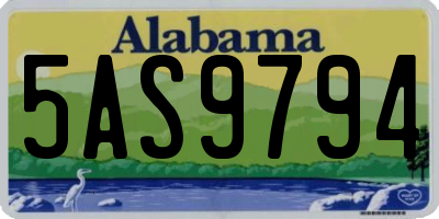 AL license plate 5AS9794